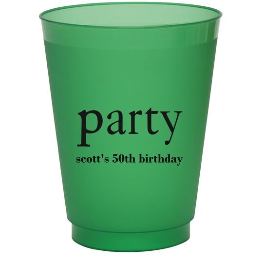Big Word Party Colored Shatterproof Cups